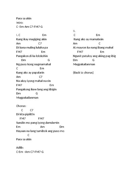 kung ako ay papalarin chords|PARA SA AKIN CHORDS by Jason Dhakal @ Ultimate.